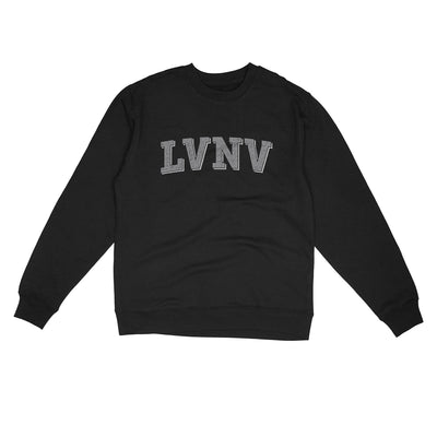 Lvnv Varsity Midweight Crewneck Sweatshirt-Black-Allegiant Goods Co. Vintage Sports Apparel