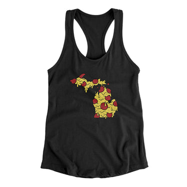 Michigan Pizza State Women's Racerback Tank-Allegiant Goods Co. Vintage Sports Apparel