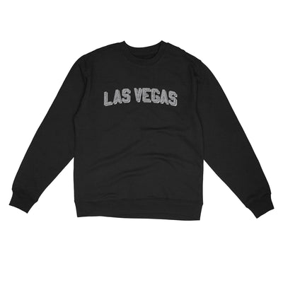 Las Vegas Varsity Midweight Crewneck Sweatshirt-Black-Allegiant Goods Co. Vintage Sports Apparel