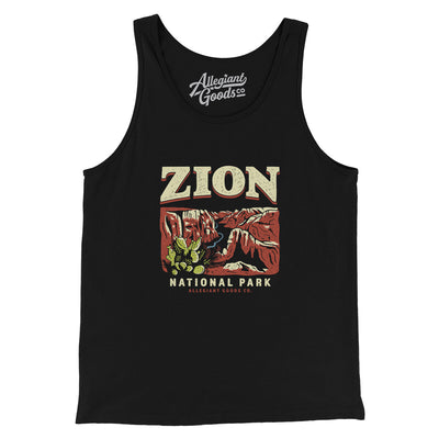 Zion National Park Men/Unisex Tank Top-Black-Allegiant Goods Co. Vintage Sports Apparel