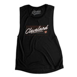 Cleveland Retro Women's Flowey Scoopneck Muscle Tank-Allegiant Goods Co. Vintage Sports Apparel