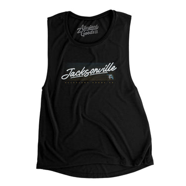Jacksonville Retro Women's Flowey Scoopneck Muscle Tank-Allegiant Goods Co. Vintage Sports Apparel