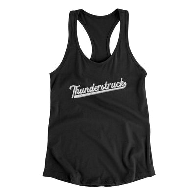 Chicago Thunderstruck Women's Racerback Tank-Black-Allegiant Goods Co. Vintage Sports Apparel