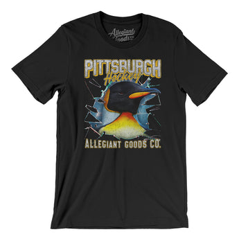 Pittsburgh Hockey Throwback Mascot Men/Unisex T-Shirt-Allegiant Goods Co. Vintage Sports Apparel