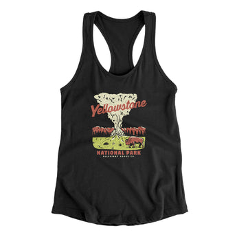 Yellowstone National Park Old Faithful Women's Racerback Tank-Allegiant Goods Co. Vintage Sports Apparel