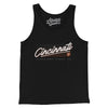 Cincinnati Retro Men/Unisex Tank Top-Black-Allegiant Goods Co. Vintage Sports Apparel