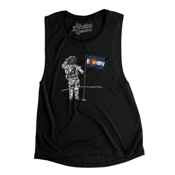 Colorado Flag Moonman Women's Flowey Scoopneck Muscle Tank-Allegiant Goods Co. Vintage Sports Apparel