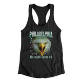 Philadelphia Football Throwback Mascot Women's Racerback Tank-Allegiant Goods Co. Vintage Sports Apparel