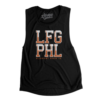 Lfg Phl Women's Flowey Scoopneck Muscle Tank-Allegiant Goods Co. Vintage Sports Apparel