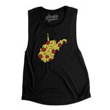 West Virginia Pizza State Women's Flowey Scoopneck Muscle Tank-Allegiant Goods Co. Vintage Sports Apparel