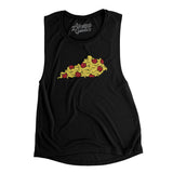 Kentucky Pizza State Women's Flowey Scoopneck Muscle Tank-Black-Allegiant Goods Co. Vintage Sports Apparel