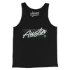 Austin Retro Men/Unisex Tank Top-Black-Allegiant Goods Co. Vintage Sports Apparel