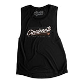 Cincinnati Retro Women's Flowey Scoopneck Muscle Tank-Allegiant Goods Co. Vintage Sports Apparel