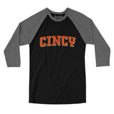 Cincy Varsity Men/Unisex Raglan 3/4 Sleeve T-Shirt-Allegiant Goods Co. Vintage Sports Apparel