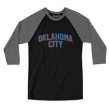 Oklahoma City Varsity Men/Unisex Raglan 3/4 Sleeve T-Shirt-Allegiant Goods Co. Vintage Sports Apparel