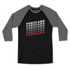 Portland Vintage Repeat Men/Unisex Raglan 3/4 Sleeve T-Shirt-Black|Deep Heather-Allegiant Goods Co. Vintage Sports Apparel