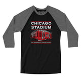 Chicago Stadium Men/Unisex Raglan 3/4 Sleeve T-Shirt-Allegiant Goods Co. Vintage Sports Apparel