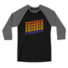 Phoenix Vintage Repeat Men/Unisex Raglan 3/4 Sleeve T-Shirt-Black|Deep Heather-Allegiant Goods Co. Vintage Sports Apparel