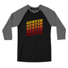 Austin Vintage Repeat Men/Unisex Raglan 3/4 Sleeve T-Shirt-Black|Deep Heather-Allegiant Goods Co. Vintage Sports Apparel