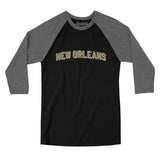 New Orleans Varsity Men/Unisex Raglan 3/4 Sleeve T-Shirt-Allegiant Goods Co. Vintage Sports Apparel