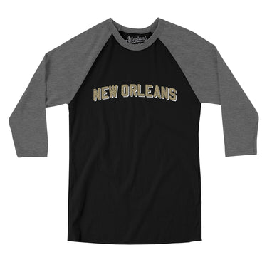 New Orleans Varsity Men/Unisex Raglan 3/4 Sleeve T-Shirt-Allegiant Goods Co. Vintage Sports Apparel