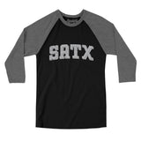 Satx Varsity Men/Unisex Raglan 3/4 Sleeve T-Shirt-Allegiant Goods Co. Vintage Sports Apparel