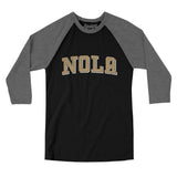 Nola Varsity Men/Unisex Raglan 3/4 Sleeve T-Shirt-Allegiant Goods Co. Vintage Sports Apparel