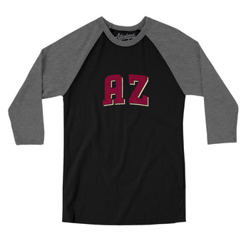 AZ Varsity Men/Unisex Raglan 3/4 Sleeve T-Shirt-Allegiant Goods Co. Vintage Sports Apparel