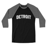 Detroit Varsity Men/Unisex Raglan 3/4 Sleeve T-Shirt-Allegiant Goods Co. Vintage Sports Apparel