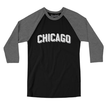 Chicago Varsity Men/Unisex Raglan 3/4 Sleeve T-Shirt-Allegiant Goods Co. Vintage Sports Apparel