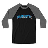 Charlotte Varsity Men/Unisex Raglan 3/4 Sleeve T-Shirt-Allegiant Goods Co. Vintage Sports Apparel