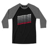 Cleveland Vintage Repeat Men/Unisex Raglan 3/4 Sleeve T-Shirt-Black|Deep Heather-Allegiant Goods Co. Vintage Sports Apparel