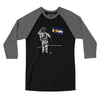 Colorado Flag Moonman Men/Unisex Raglan 3/4 Sleeve T-Shirt-Black|Deep Heather-Allegiant Goods Co. Vintage Sports Apparel