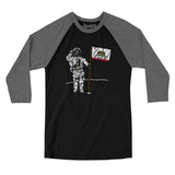 California Flag Moonman Men/Unisex Raglan 3/4 Sleeve T-Shirt-Allegiant Goods Co. Vintage Sports Apparel