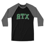 Atx Varsity Men/Unisex Raglan 3/4 Sleeve T-Shirt-Allegiant Goods Co. Vintage Sports Apparel