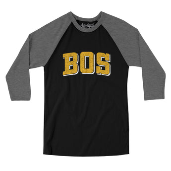 BOS Varsity Men/Unisex Raglan 3/4 Sleeve T-Shirt-Allegiant Goods Co. Vintage Sports Apparel