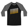 Pittsburgh Vintage Repeat Men/Unisex Raglan 3/4 Sleeve T-Shirt-Black|Deep Heather-Allegiant Goods Co. Vintage Sports Apparel