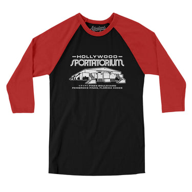 Hollywood Sportatorium Men/Unisex Raglan 3/4 Sleeve T-Shirt-Allegiant Goods Co. Vintage Sports Apparel