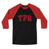 TPA Varsity Men/Unisex Raglan 3/4 Sleeve T-Shirt-Black|Red-Allegiant Goods Co. Vintage Sports Apparel
