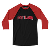 Portland Varsity Men/Unisex Raglan 3/4 Sleeve T-Shirt-Allegiant Goods Co. Vintage Sports Apparel