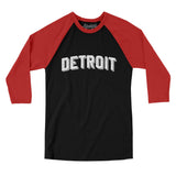 Detroit Varsity Men/Unisex Raglan 3/4 Sleeve T-Shirt-Allegiant Goods Co. Vintage Sports Apparel