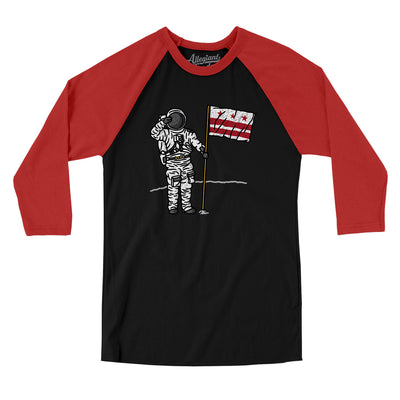 Dc Flag Moonman Men/Unisex Raglan 3/4 Sleeve T-Shirt-Black|Red-Allegiant Goods Co. Vintage Sports Apparel