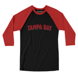 Tampa Bay Varsity Men/Unisex Raglan 3/4 Sleeve T-Shirt-Black|Red-Allegiant Goods Co. Vintage Sports Apparel