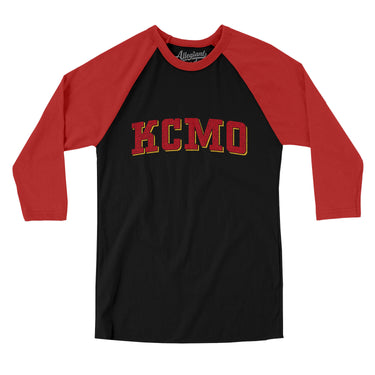 Kcmo Varsity Men/Unisex Raglan 3/4 Sleeve T-Shirt-Allegiant Goods Co. Vintage Sports Apparel