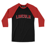 Lincoln Varsity Men/Unisex Raglan 3/4 Sleeve T-Shirt-Allegiant Goods Co. Vintage Sports Apparel