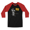New Mexico Flag Moonman Men/Unisex Raglan 3/4 Sleeve T-Shirt-Black|Red-Allegiant Goods Co. Vintage Sports Apparel