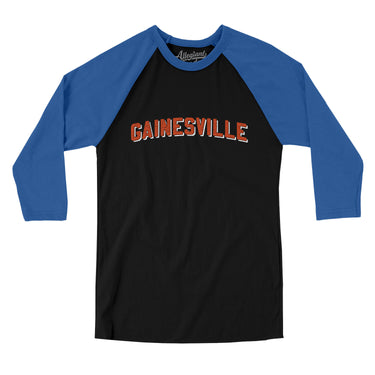 Gainesville Varsity Men/Unisex Raglan 3/4 Sleeve T-Shirt-Allegiant Goods Co. Vintage Sports Apparel