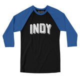 Indy Varsity Men/Unisex Raglan 3/4 Sleeve T-Shirt-Allegiant Goods Co. Vintage Sports Apparel