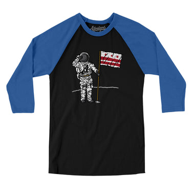 Dc Flag Moonman Men/Unisex Raglan 3/4 Sleeve T-Shirt-Allegiant Goods Co. Vintage Sports Apparel