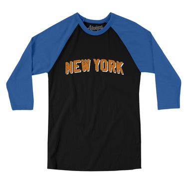 New York Varsity Men/Unisex Raglan 3/4 Sleeve T-Shirt-Allegiant Goods Co. Vintage Sports Apparel
